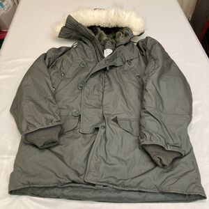 Extreme Cold Weather Parka N3-B US Military USGI Insulated‎ Jacket Hood MEDIUM